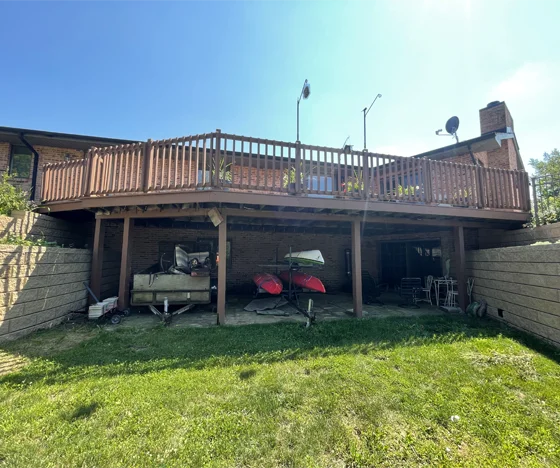 Deck Repair Before - Hard Decks - Hard Decks Deck Repair Before