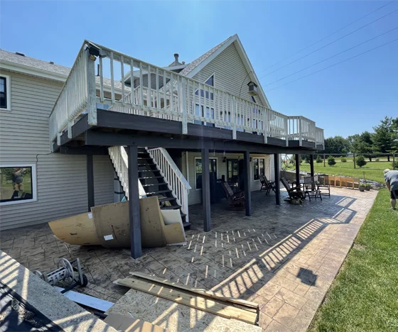 Deck Repair Before - Hard Decks - Hard Decks Deck Repair Before