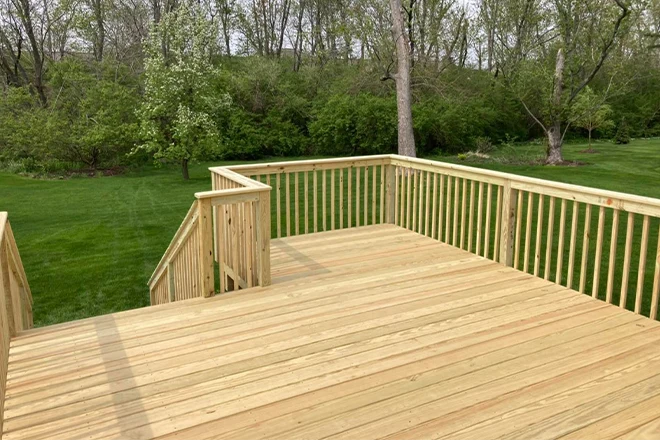 Deck-made-from-pressure-treated-wood - Hard Decks Deck made from pressure treated wood