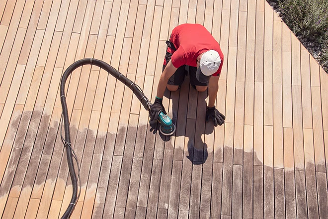 Deck Maintenance Tips For Deck Owners In Belvidere, IL 10 Sanding a deck