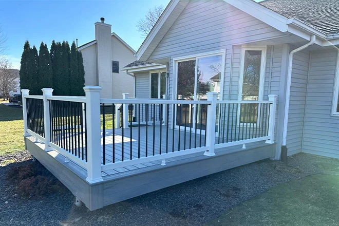 Deckorators vs. Trex Decking: Who Wins the Crown for Best Deck Material? 1 New deck installation- Trex vs Deckorators