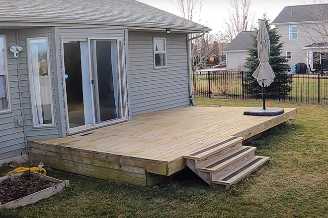 The Deutinger's New Deck In Belvidere, IL: A Project Profile 2 The Deutinger's deck before