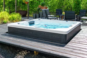 Blog 5 One of the hot tub deck ideas of a hot tub built into the deck