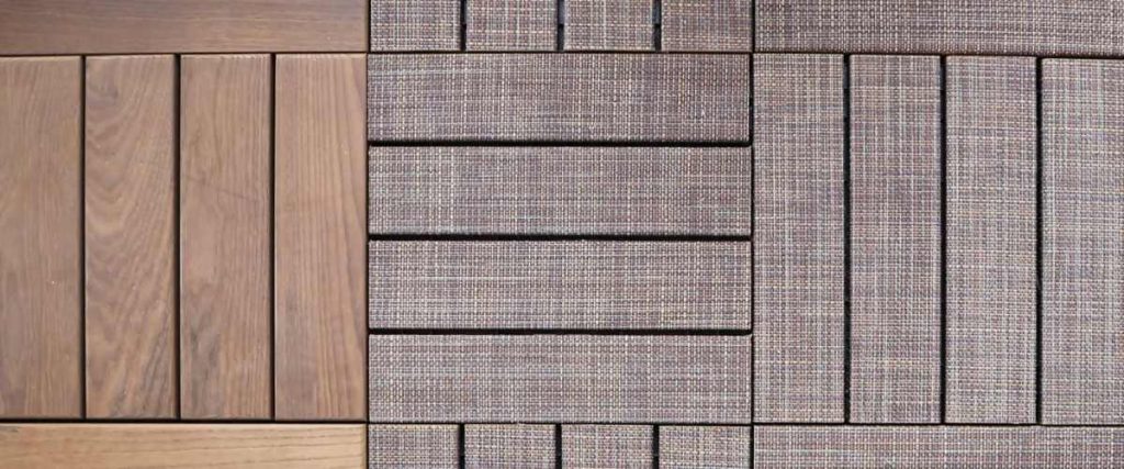 deck patterns created by interlocking deck tiles