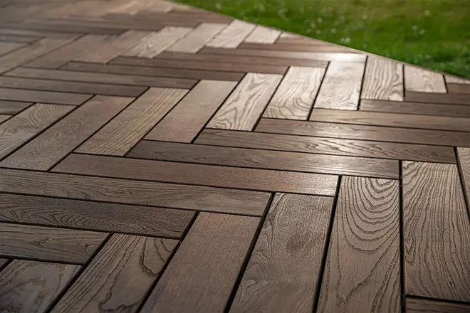 herringbone deck pattern