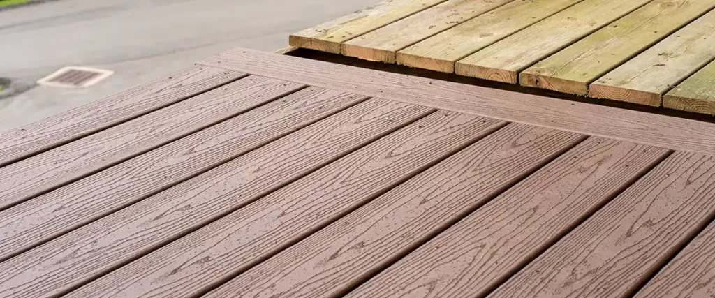 Composite decking compared with pressure treated wood
